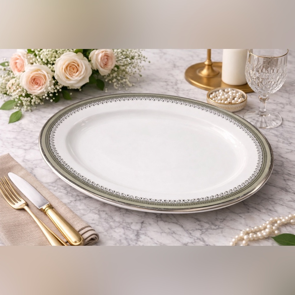 Royal Doulton “Braemar” Oval Meat Serving Platter – Bone China| Made in England